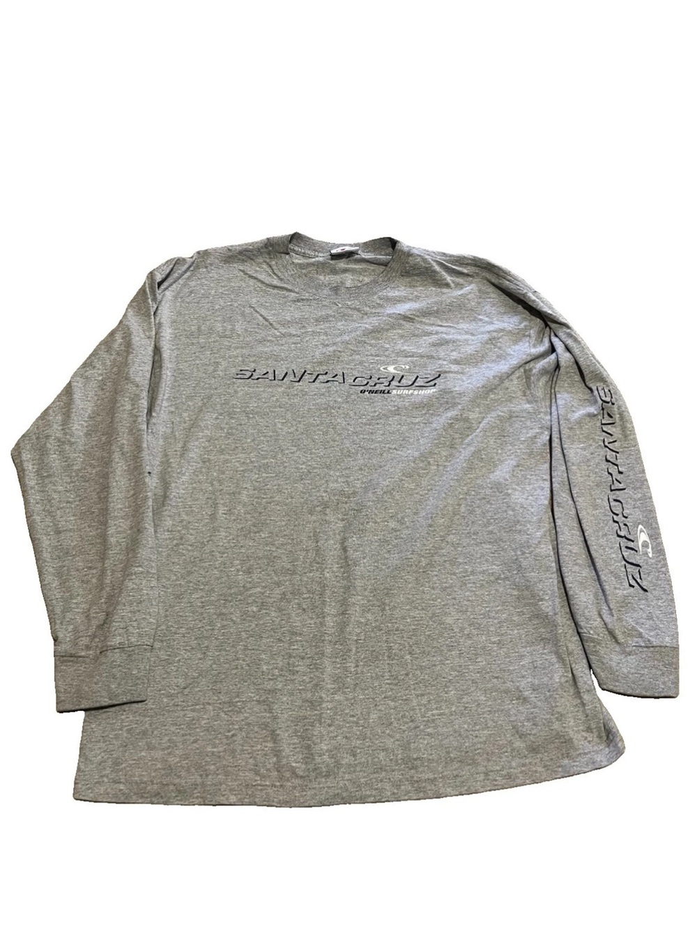 Vintage Oneill Long Sleeve T Shirt Mens Sz XL Santa Cruz Surf Shop 90s Y2K Grey